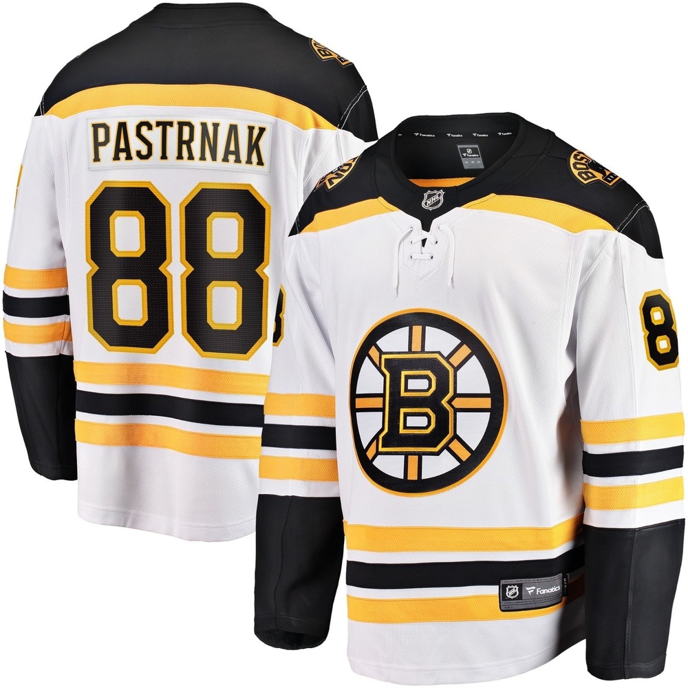 Fanatics #88 Pastrnak Boston Bruins Breakaway Jersey White Men's Size: 2XL NWT